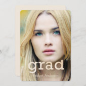 卒業写真のお知らせ 招待状 (正面/裏面)