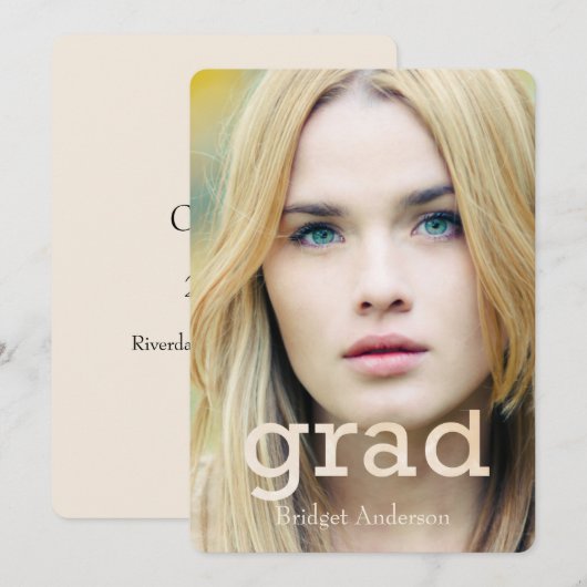 卒業写真のお知らせ 招待状 (正面/裏面)