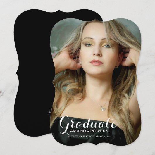 卒業写真のお知らせ 案内状 (正面/裏面)