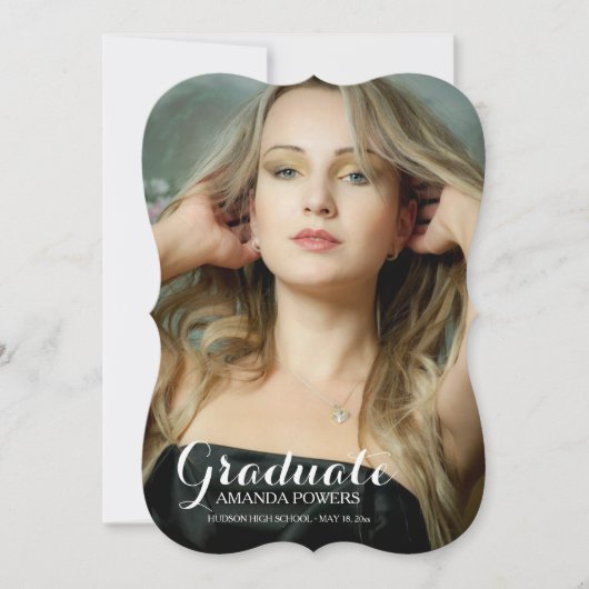 卒業写真のお知らせ 案内状 (正面)