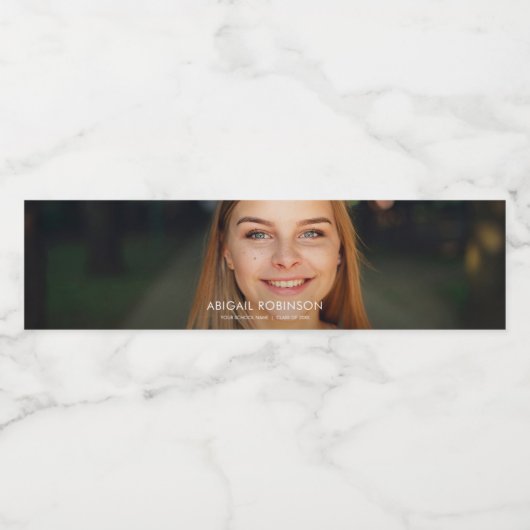 卒業写真のカスタム ペットボトルラベル (シングルラベル)