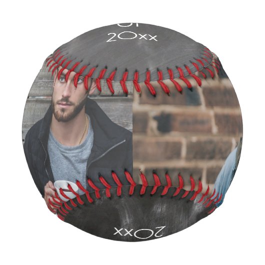 卒業写真のクパーソナライズされたラス 野球ボール (正面)