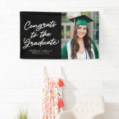 卒業写真のシンプルおめでとう 横断幕 (インサイチュ)