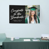 卒業写真のシンプルおめでとう 横断幕 (トレードショー)