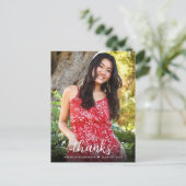 卒業写真のモダンハートありがとう ポストカード (スタンド正面)