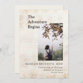 卒業写真の冒険が始素朴まる 案内状 (正面/裏面)