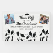 卒業写真の卒業写真への脱帽パーティー標識 横断幕 (横)