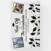 卒業写真の卒業写真への脱帽パーティー標識 横断幕 (縦)