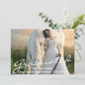 卒業写真の卒業発表カード 招待状 (スタンド正面)