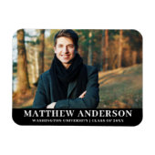 卒業写真の卒業発表 マグネット (横)