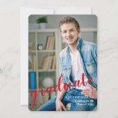 卒業写真の卒業発表 案内状 (正面)