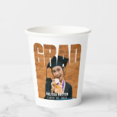 卒業写真の卒業白番 紙コップ (正面)