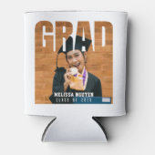 卒業写真の卒業白番 缶クーラー (正面)
