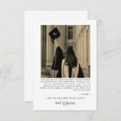 卒業写真の卒業証書をありがとう サンキューカード (正面/裏面)