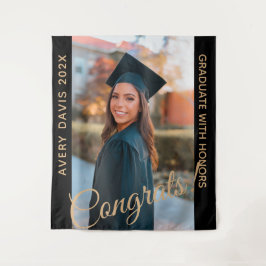 卒業写真の名前 年間優等学位付き タペストリー