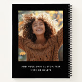 卒業写真の大学院名の年のゲストブック ノートブック (裏面)