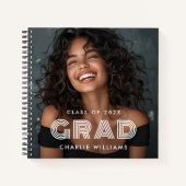 卒業写真の大学院名の年のゲストブック ノートブック (正面)