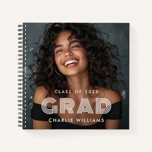 卒業写真の大学院名の年のゲストブック ノートブック (正面)