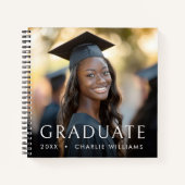 卒業写真の大学院名の年のゲストブック ノートブック (正面)