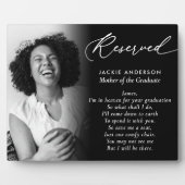 卒業写真の天国の母親 フォトプラーク (正面)