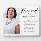 卒業写真の天国の母親 フォトプラーク (正面)