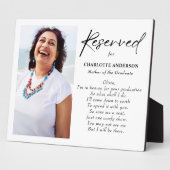 卒業写真の天国の母親 フォトプラーク (側面)