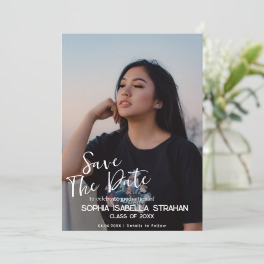 卒業写真の日付の保存 セーブザデート (スタンド正面)