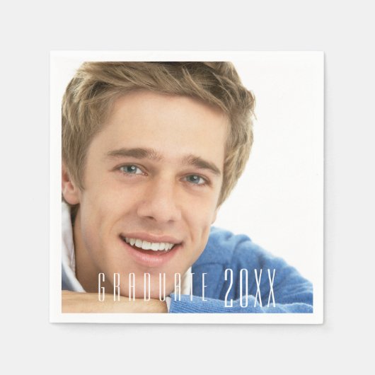 卒業写真の男たち男の子 スタンダードカクテルナプキン (正面)