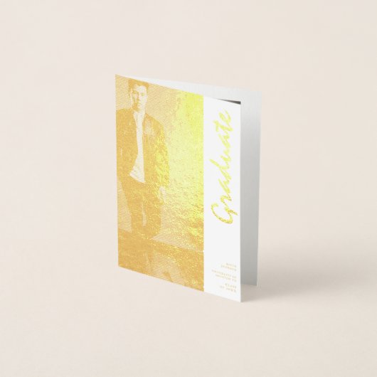 卒業写真の発表フォイルカード 箔カード (正面)