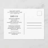 卒業写真の発表招待状青 インビテーションポストカード (裏面)