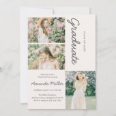 卒業写真の発表招待状 招待状 (正面)