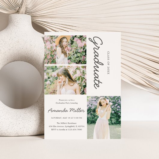 卒業写真の発表招待状 招待状