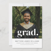 卒業写真の発表 招待状 (正面)