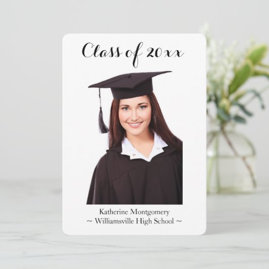 卒業写真の発表 案内状 (スタンド正面)