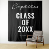 卒業写真の背景卒業式デコールブラック タペストリー (インサイチュ)