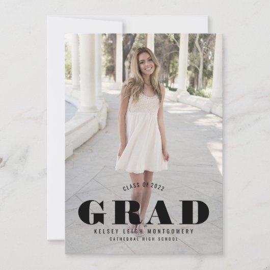 卒業写真はっきりしたの発表とパーティー 案内状 (正面)