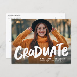 卒業写真はっきりした卒業記念はがき インビテーションポストカード