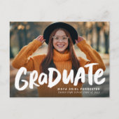 卒業写真はっきりした卒業記念はがき インビテーションポストカード (正面)