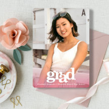 卒業写真はっきりした型シンプルピンクモダン色