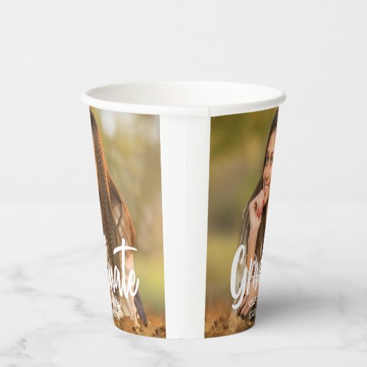 卒業写真はっきりした脚本カスタム卒業会 紙コップ (右)