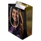 卒業写真はっきりした脚本カスタム卒業 ミディアムペーパーバッグ (裏面アングル)