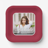 卒業写真はっきりした脚本クリムゾン ペーパープレート (正面)