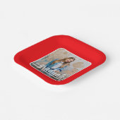 卒業写真はっきりした脚本Red Graduation ペーパープレート (傾斜あり)