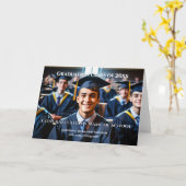 卒業写真はDIYテンプレートプレーンシンプル カード (黄色い花)