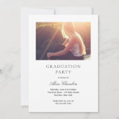 卒業写真を全面に押し出した卒業式招待状 招待状 (裏面)