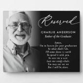 卒業写真を撮るため天国の父親 フォトプラーク (正面)