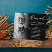 卒業写真を撮るため天国の父親 フォトプラーク (側面)