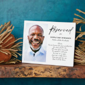 卒業写真を撮るため天国の父親 フォトプラーク (側面)