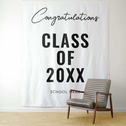 卒業写真を背景に卒業用の装飾 タペストリー (インサイチュ)