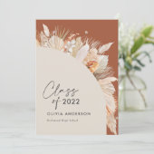 卒業写真アーチテラコッタパンパ植物学  招待状 (スタンド正面)